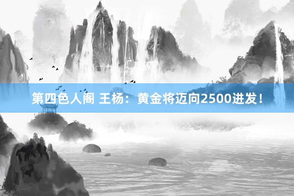 第四色人阁 王杨：黄金将迈向2500进发！