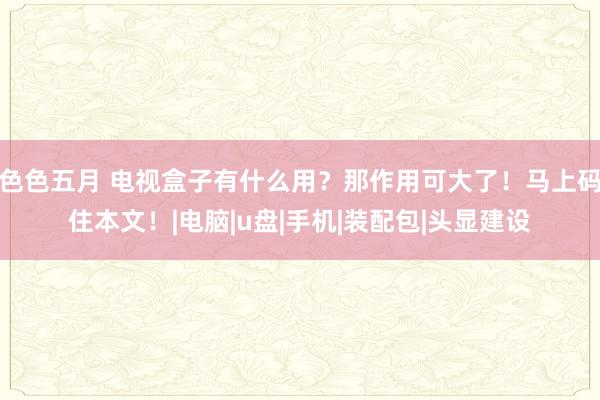 色色五月 电视盒子有什么用？那作用可大了！马上码住本文！|电脑|u盘|手机|装配包|头显建设