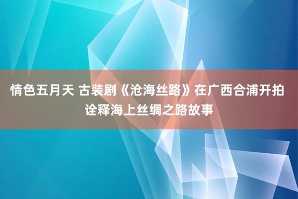 情色五月天 古装剧《沧海丝路》在广西合浦开拍 诠释海上丝绸之路故事